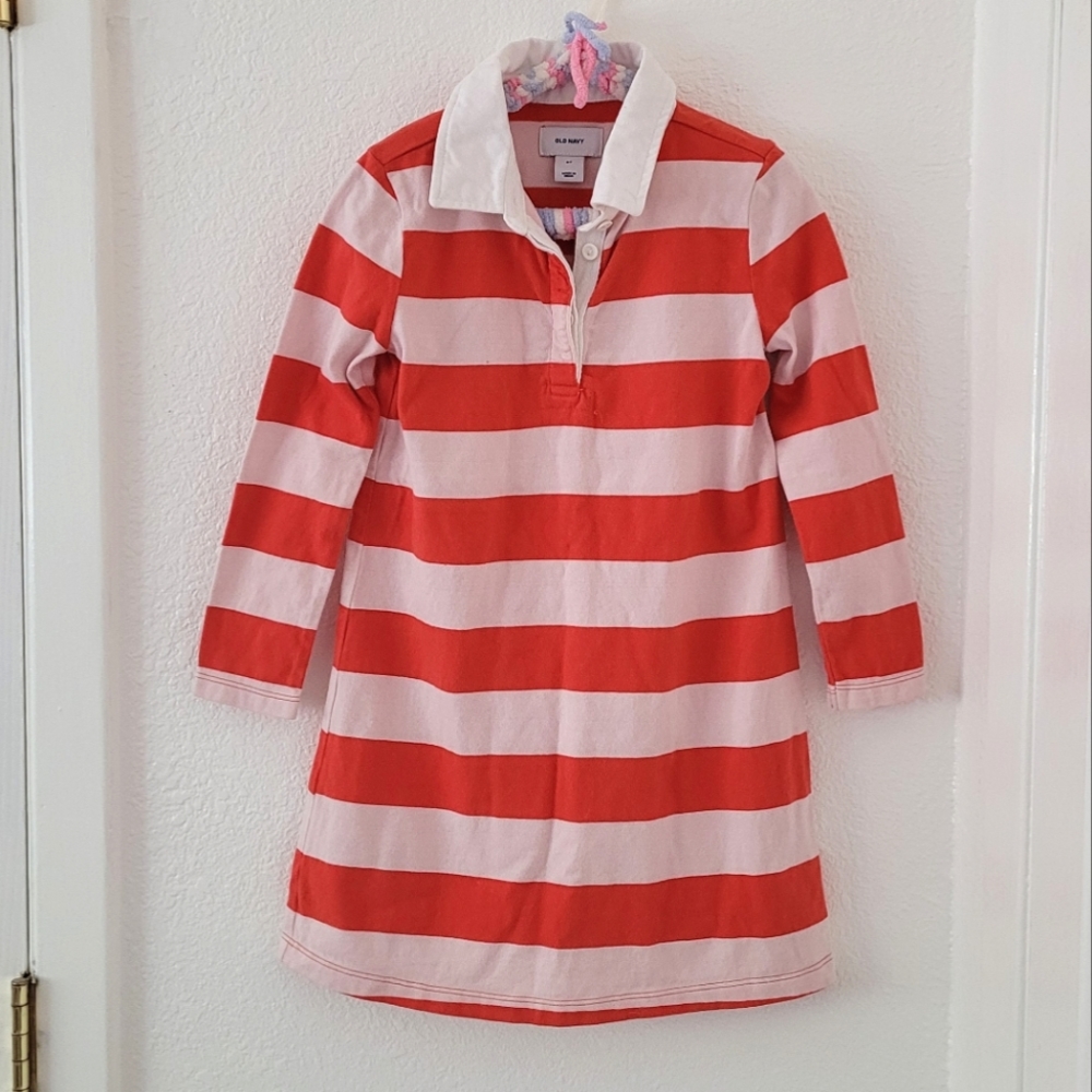Old Navy Striped Dress, Girl's size 5T, Pink & Red